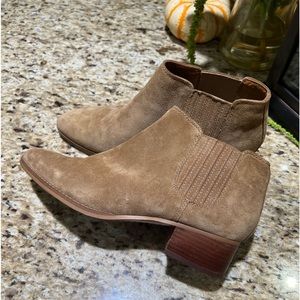 Sarto by Franco Sarto Seville Leather Brown Chelsea Booties Boots 9